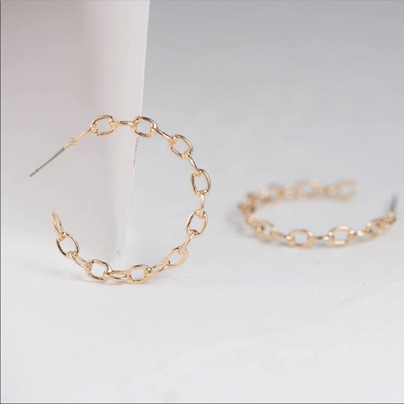 💕 linked hoop earrings 💕 - Picture 5 of 6